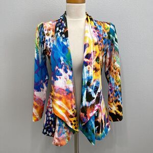 Slinky Brand Women's Cardigan Top XS X-Small Blue White Yellow Pink Orange Green